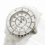 Chanel J12 33mm H2054 Ginza Boutique Limited Edition Wo 11P Pink Sapphire White Ceramic Quartz - Image 7