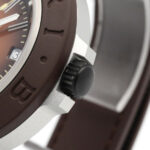 Bulgari BVLGARI Aluminum GMT Watch, Rubber Strap, Aluminum, Men's, Brown, BB40ATGMT - Image 6