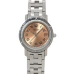 Hermes Clipper CL4 210 Wo Date Display Pink Quartz