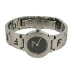 FENDI 3050L Logo Motif Stainless Steel Quartz Silver 31341 - Image 7