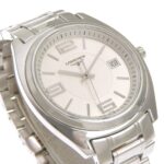 Longines Conquest watch L3.632.4, stainless steel, silver, quartz, analog, white dial, men's. - Image 3