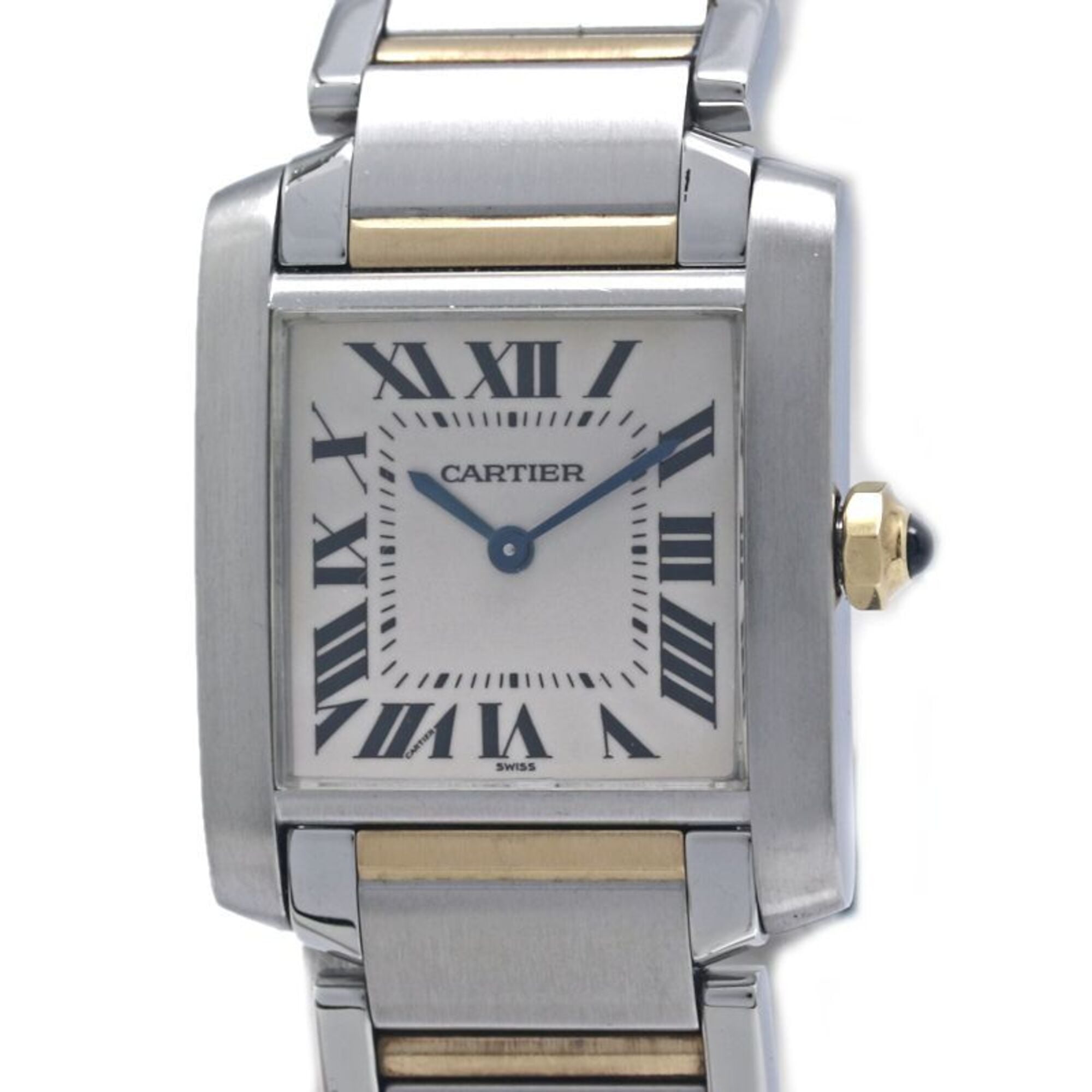 2000_ee465c13-0a13-491d-9e55-3f0792fabe7c.jpg CARTIER Tank Française MM W51006Q4 Watch, Boys' Size, 18K Yellow Gold x Stainless Steel, 40390 - Image 1