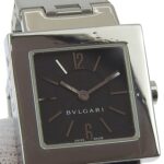 Bulgari BVLGARI Quadlard Watch SQ22SS Stainless Steel Black Quartz Analog Dial Women's - Image 8