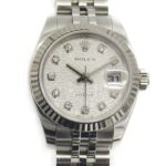ROLEX Datejust 179174G (D-serial number), Automatic, 10-diamond setting, Computer dial, Ladies' watch.