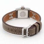 Hermes Mini Medor Stainless Steel Leather Strap Wo Silver Tone ME2.110 - Image 6