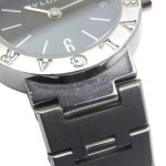 BVLGARI Watch BB23SS Stainless Steel Quartz Analog Display Black Dial Women's - Image 8