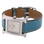 HERMES H-Watch HH1.210 White Dial Blue Silver Color Women's Watch - Image 4