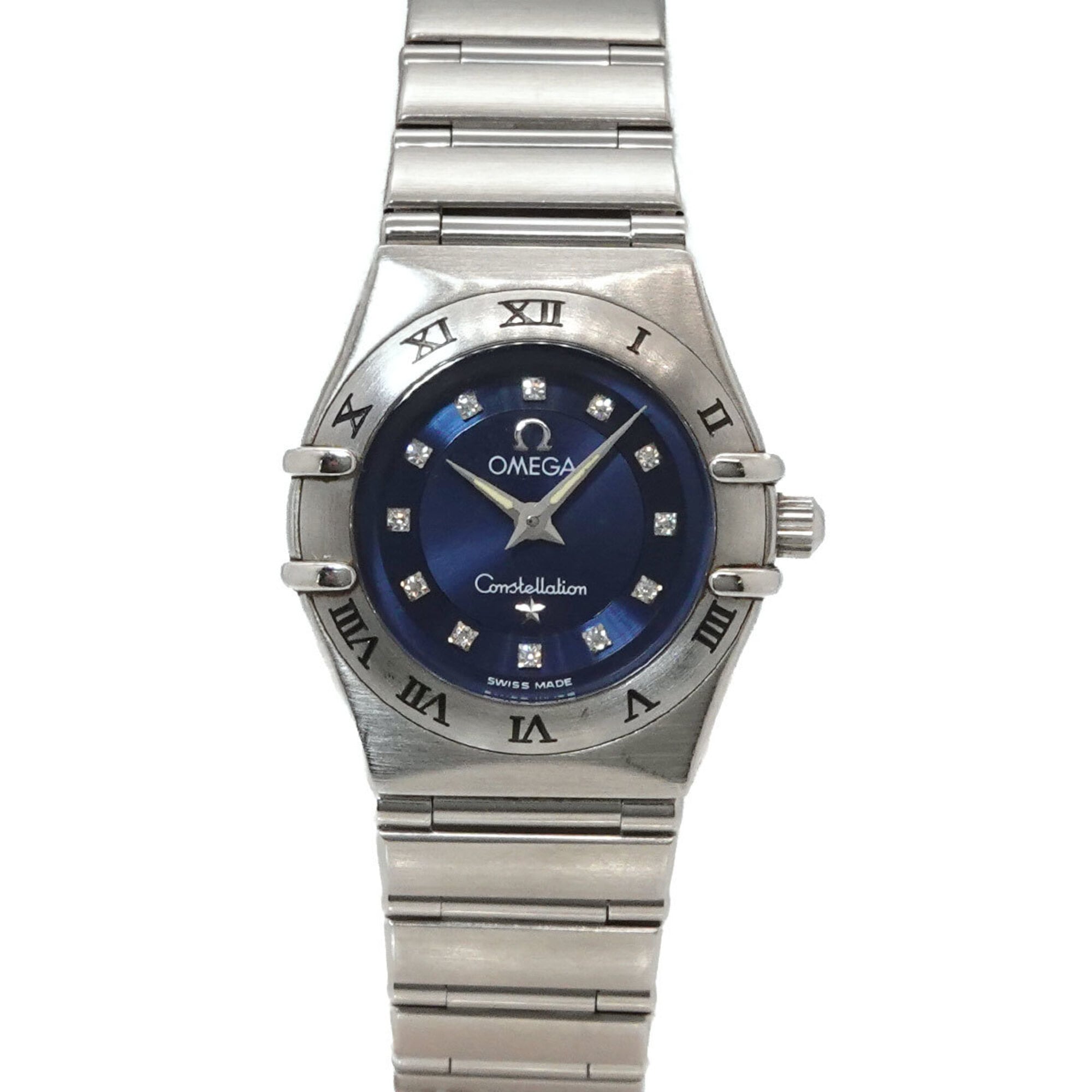 2000_f0599edc-cfa8-473c-b686-3011bfc95468.jpg Omega Constellation Mini Cindy Crawford Limited Edition (1997 pieces) 1563 85 Ladies' 12P Diamond Navy Quartz - Image 1