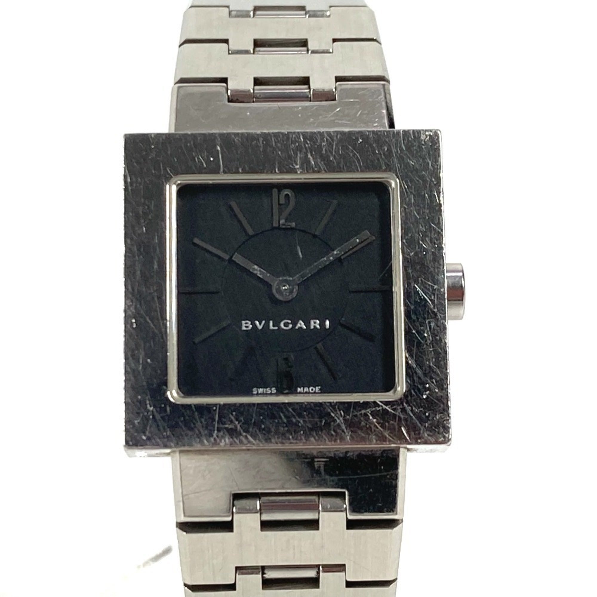 2000_f0615734-fb22-4bf0-9065-adc26b784cbd.jpg BVLGARI SQ22SS Square Quadrado Ladies Watch, SS, Silver - Image 1