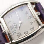 Hermes Cape Cod Tonneau Double Tour Watch, Stainless Steel, Leather Strap, Women's, White (CT1.210) - Image 9
