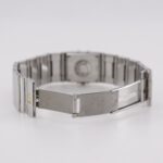OMEGA Constellation Carree Watch, cal. 1376 1528.46, stainless steel with diamonds, 1998, quartz movement, analog display, black dial, women's. - Image 5
