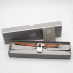 Hermes Kelly Stainless Steel Leather Strap Wo Silver Tone KE1.210 - Image 9
