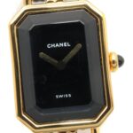 Chanel CHANEL PremiÃ¨re S Watch, Gold Plated (GP), Leather Strap, Women's, Black, H0001 - Image 3