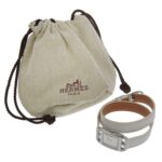 Like new HermÃ¨s Cape Cod CC1 210, â–¡R stamped, white dial, stainless steel/leather, 33mm x 23mm, quartz movement, women's watch - Image 8