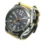 RALPH LAUREN Ralph Lauren Sporting Safari RL67 Chronometer Watch (RL0220900) with Stainless Steel Canvas Strap, Black/Khaki - Image 3