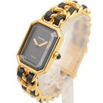Chanel CHANEL PremiÃ¨re M Watch, Gold Plated Leather, Women's, Black, H0001 - Image 2