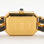Chanel CHANEL PremiÃ¨re M Wristwatch, Gold Plated (GP), Leather Strap, Women's, Black, H0001 - Image 6