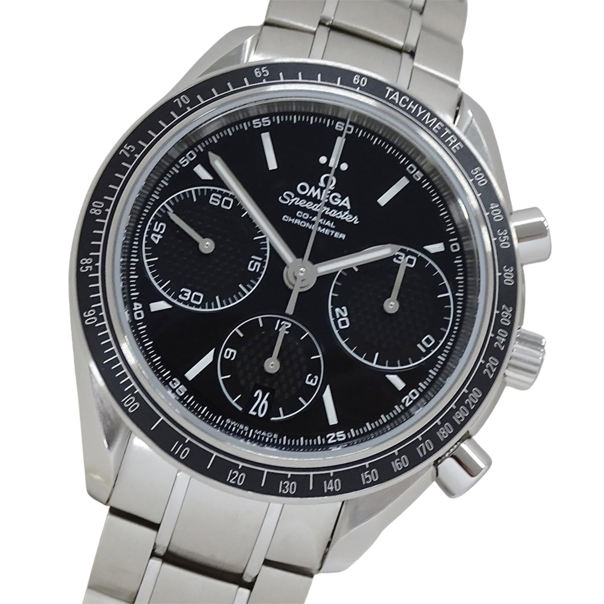 2000_f38001f0-3940-4f34-bce1-f4758f6f43ef.jpg Omega Speedmaster Racing 326.30.40.50.01.001 Men's Watch, Brand Name, Co-Axial Chronograph, Automatic Movement, Stainless Steel (SS), Silver & Black. - Image 1