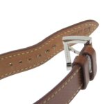 HermÃ¨s BE1.110 Women's Stainless Steel and Leather Strap Watch, 2002, Quartz Movement, Analog Display, White Dial - Image 7