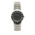 BVLGARI Watch BB23SS Quartz Black Dial Stainless Steel Women's - Image 3