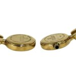 FENDI 600L Logo Engraved GP Quartz Wrist Bangle Gold 22368 - Image 6