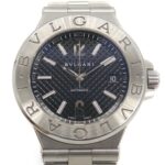Bulgari Diagono Date DG40S Automatic Black Dial Watch