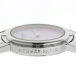 Hermes Clipper Oval Nacre CO1.230 12P Diamond Bezel Pink Shell Quartz - Image 6
