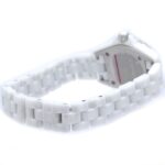 CHANEL J12 Diamond Bezel 8P H2572 Women's Watch White Ceramic x Stainless Steel 40445 - Image 5