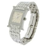 Hermes HERMES H Watch Diamond Bezel HH1.230 Stainless Steel x Quartz Analog Display Ivory Dial Heure for Women - Image 2
