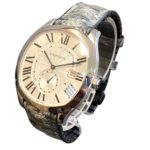 Cartier Drive de LM wristwatch, total weight 74.8g, stainless steel, rubber strap, automatic movement, silver dial, WSNM0004 - Image 2