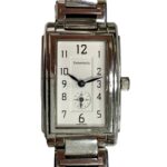 Tiffany & Co. Grand Rectangular Watch, Total Weight 73.4g, Stainless Steel, Quartz Movement, White Dial
