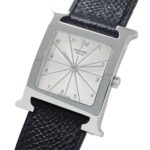 Hermes HERMES Boys' Watch Brand H-Watch Quartz QZ Stainless Steel SS Leather HH1.510 Silver Black â–¡A