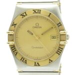 OMEGA Constellation 18K Gold Steel Quartz Mens Watch 396.1080