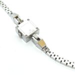 GUCCI 102 G Mini Square Chain Quartz Watch, Stainless Steel, Women's, Silver - Image 7