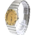 OMEGA Constellation 18K Gold Steel Quartz Mens Watch 396.1070 - Image 2