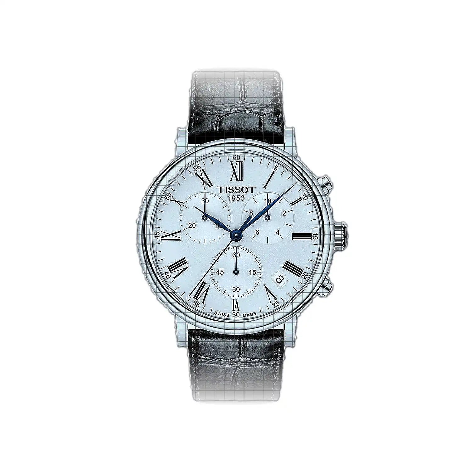 Tissot-T-Classic_Carson_Premium_Chronograph-T1224171603300-53808-AP-1_55fb62d7-8c7b-4eb1-a78c-922d3a764063.jpg Tissot T-Classic Carson Premium Chronograph 41mm Silver - Image 1