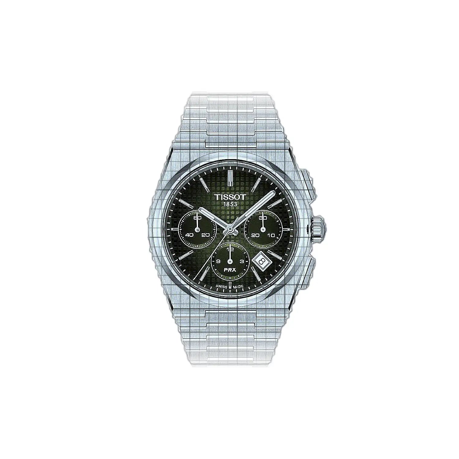 Tissot-T-Classic_PRX_Automatic_Chronograph-T1374271109100-54006-AP-1_396efc3b-329b-499d-9e70-42c47a869b30.jpg Tissot PRX Automatic Chronograph 42mm Green - Image 1