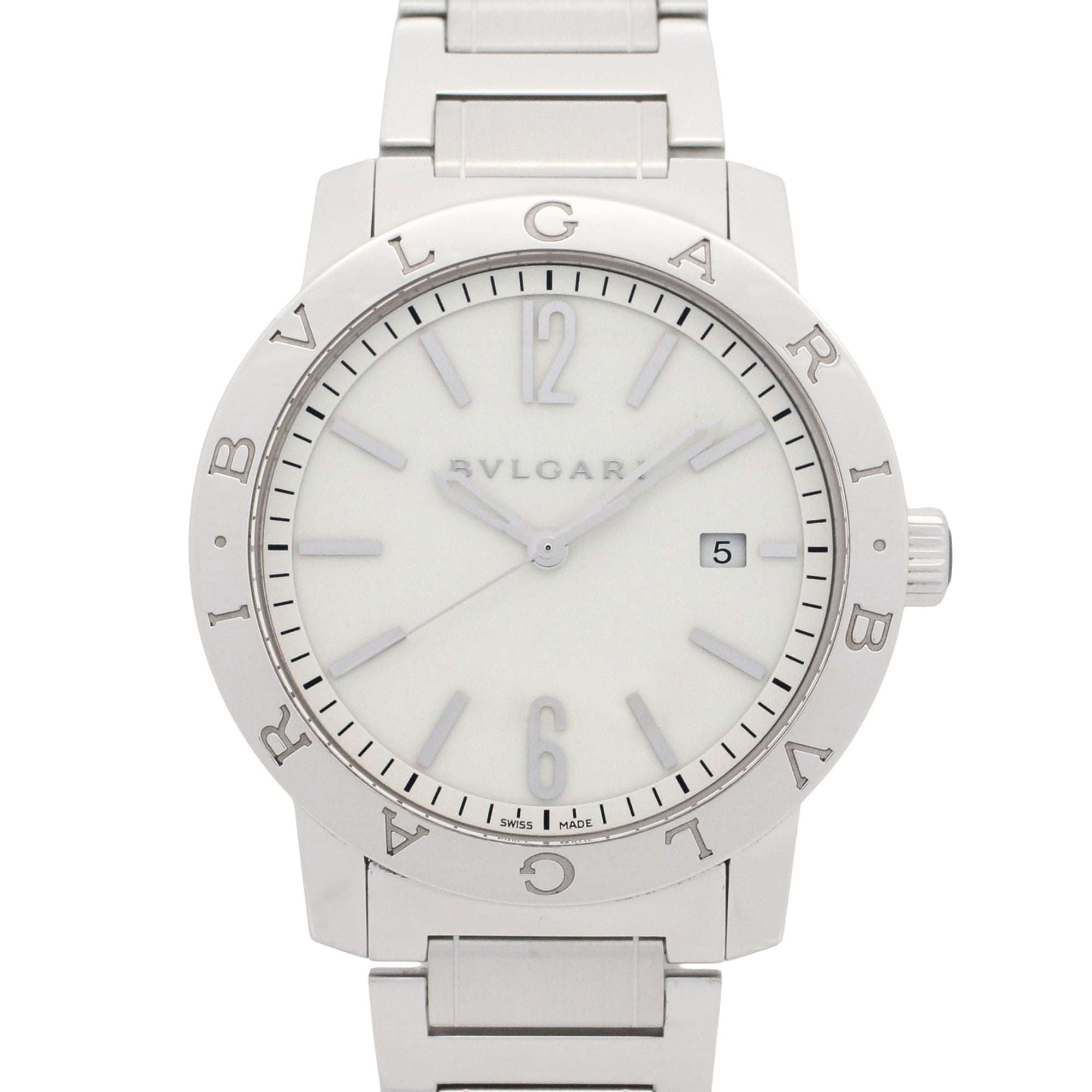 2000_0af2d96b-1a45-44b8-b65e-c2f085127cf8.jpg Bulgari BVLGARI Stainless Steel White BB41S - Image 1