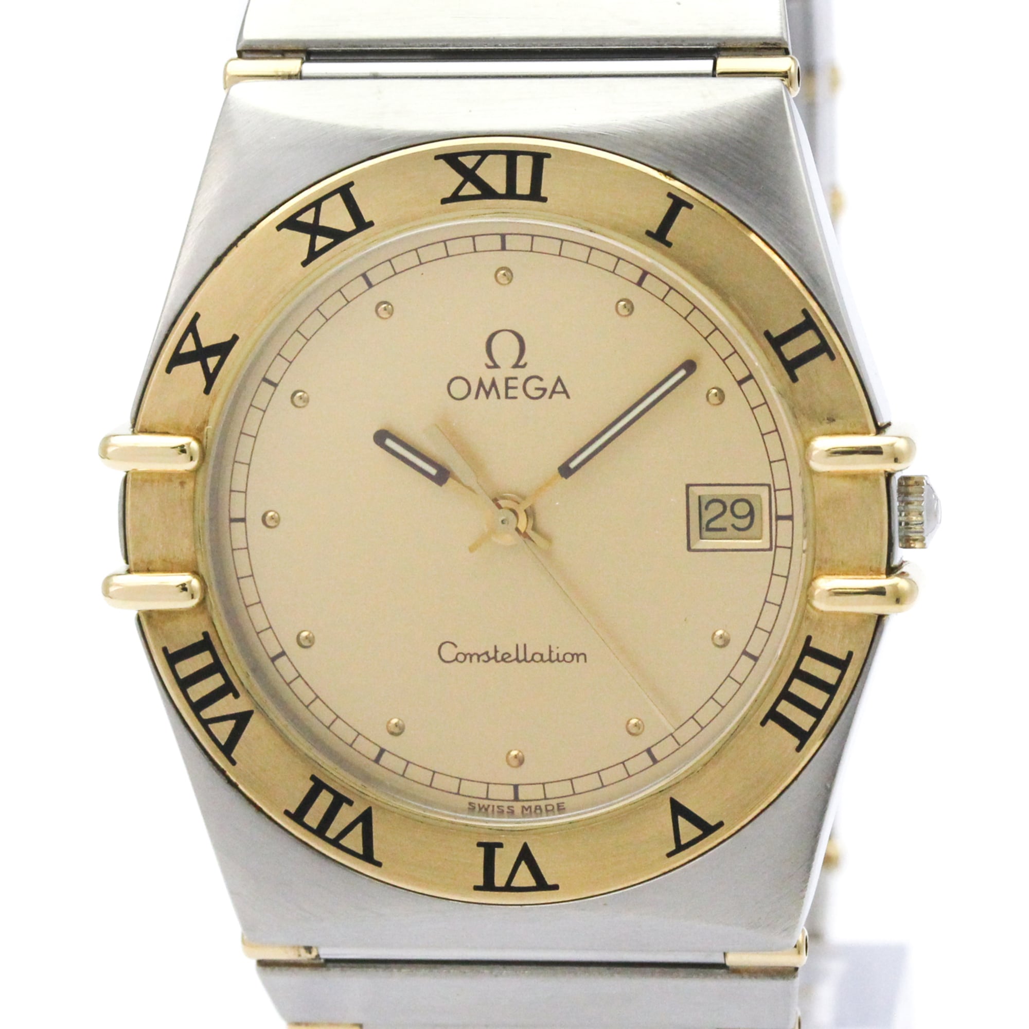 2000_1166edb1-eb8e-467e-9b46-11e6ccaeea3e.jpg OMEGA Constellation 18K Gold Steel Quartz Mens Watch 396.1070 - Image 1