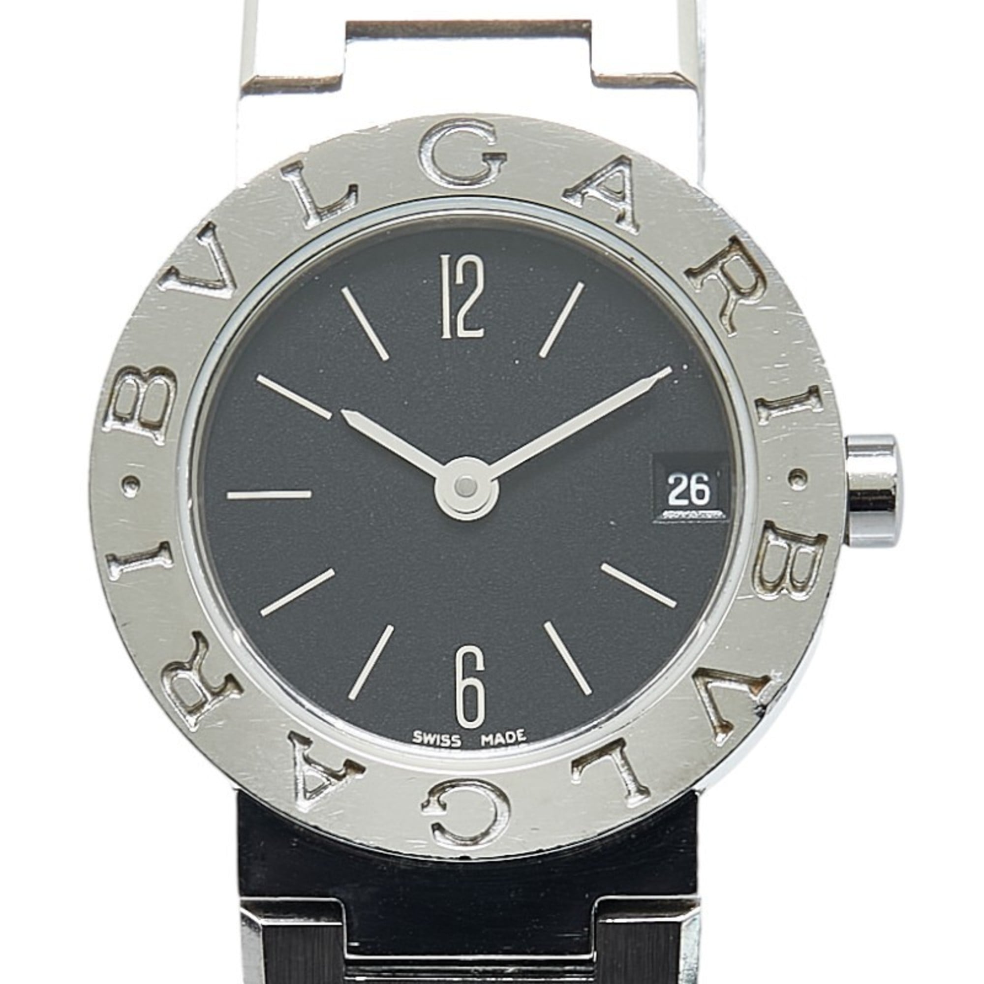 2000_1f7d51ad-e44c-4e82-808d-b60d3eb0b8ca.jpg BVLGARI Watch BB23SS Quartz Black Dial Stainless Steel Women's - Image 1