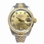 ROLEX Datejust 10P Diamond Stainless Steel 18K Yellow Gold Dial 69173G L-serial Two-tone Automatic Wo