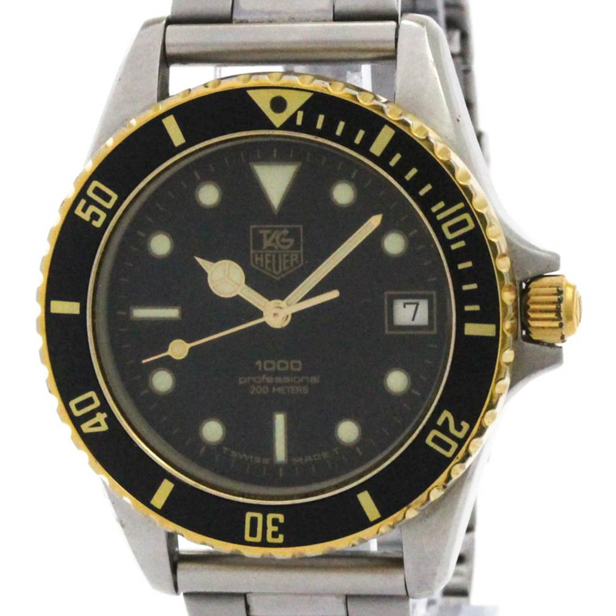 2000_4c4a3c76-05a9-4276-bbae-f080b3b4a787.jpg TAG HEUER 1000 Professional Gold Plated Steel 980.020 - Image 1