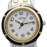 Hermes Clipper Gold Plated Stainless Steel Wo White CL4.220 - Image 3