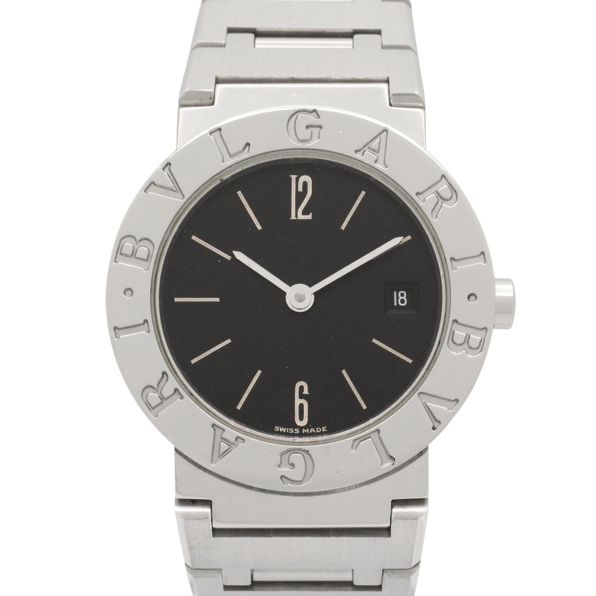 2000_552c9a54-786e-4ac4-99c0-db929010d808.jpg Bulgari BVLGARI Stainless Steel Ladies Black BB26SSD - Image 1