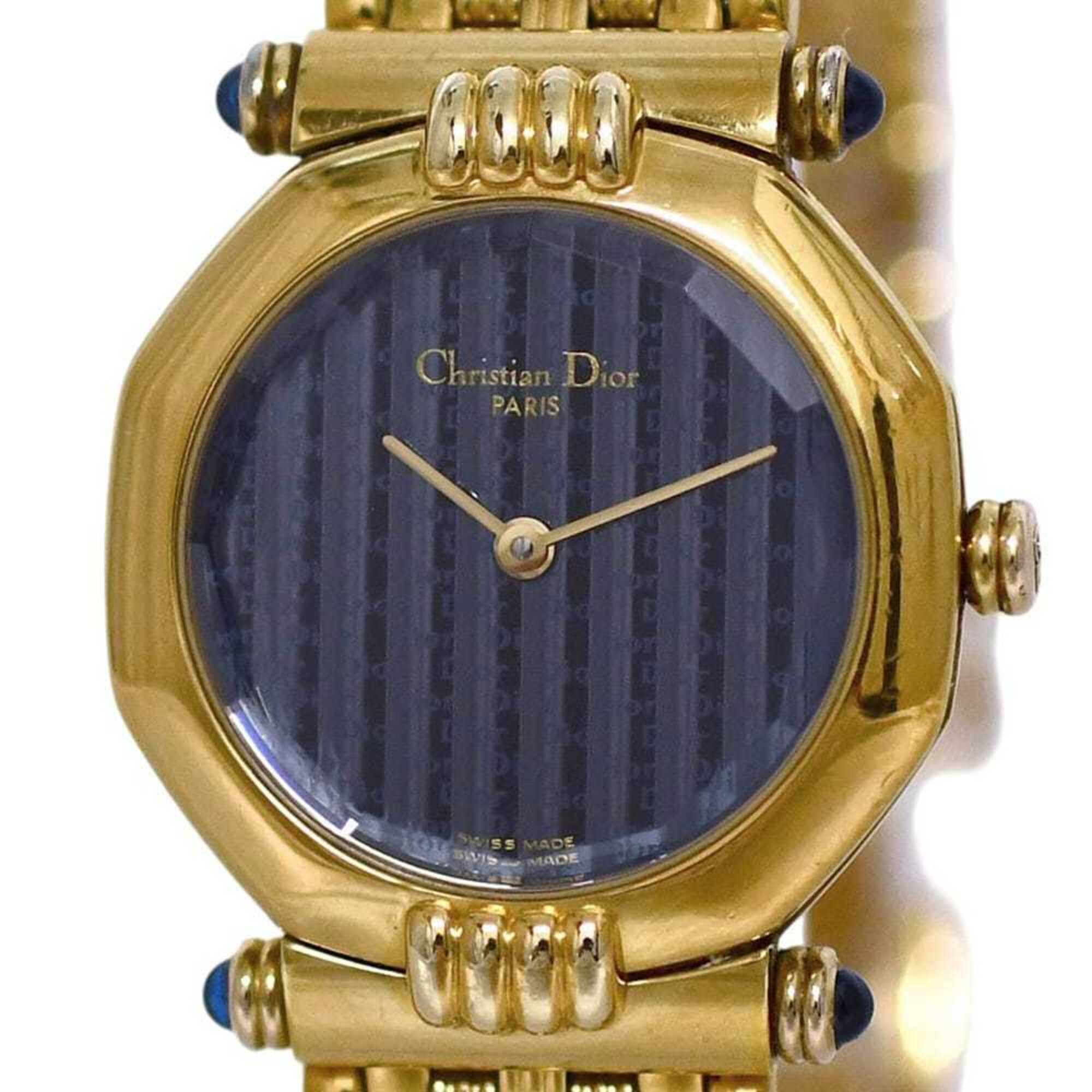 2000_776adf47-1afc-4fc2-ac5f-1a38898da24f.jpg Christian Dior Swing Dress Watch Navy Gold 64151 Women's Stainless Steel Quartz 657*** - Image 1