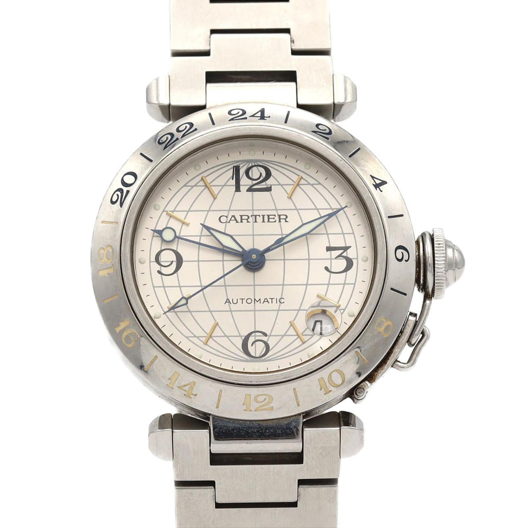 2000_7f4b8689-bce0-4778-a682-c8f52386ea8f.jpg Cartier Pasha C GMT 35mm Silver - Image 1