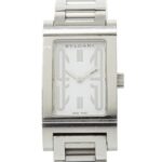 Bulgari Rettangolo Watch RT39S Quartz White Dial Stainless Steel Women's BVLGARI