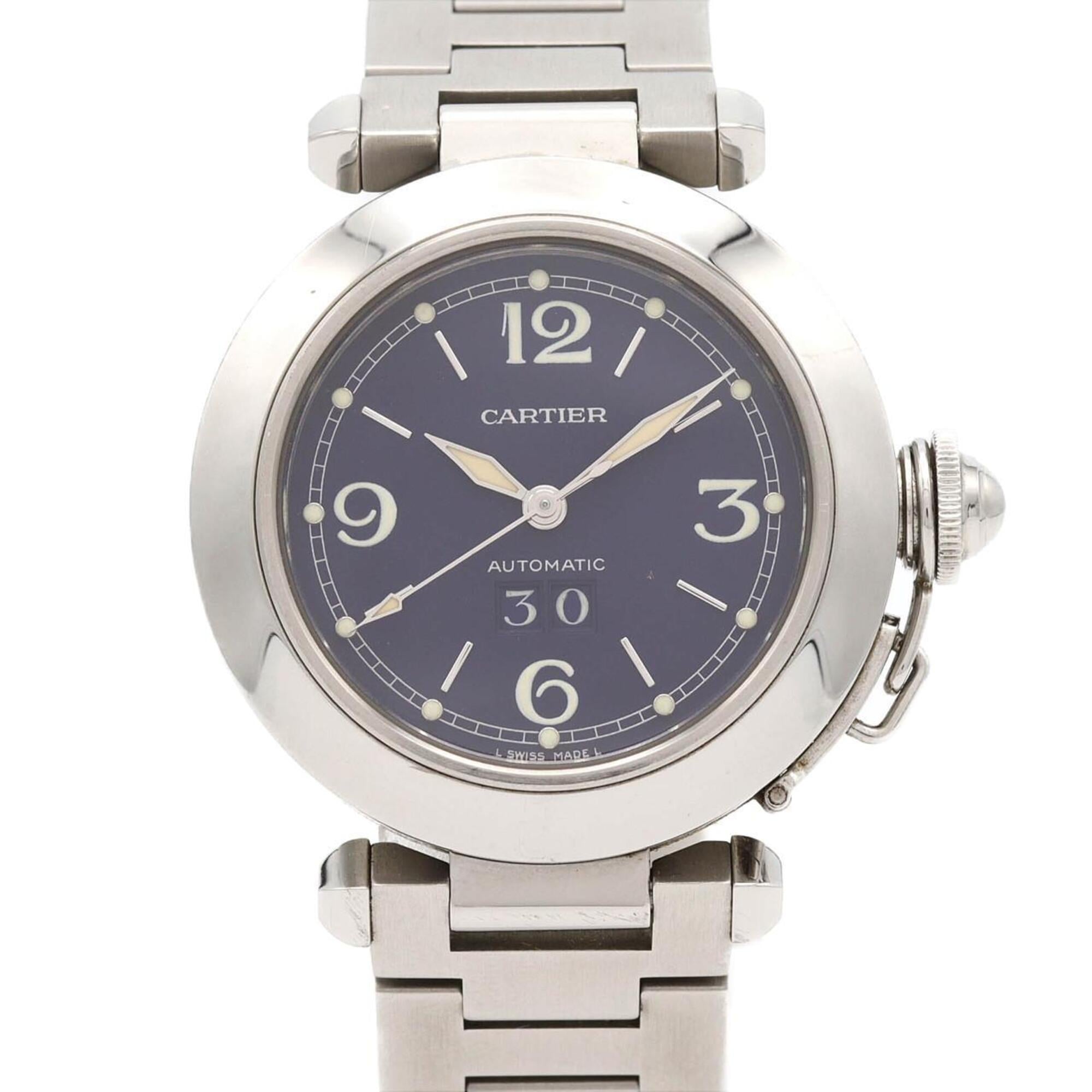 2000_b9becf98-9686-493b-bafc-e47ffe110efc.jpg Cartier Pasha C Grande Date 35mm Blue - Image 1