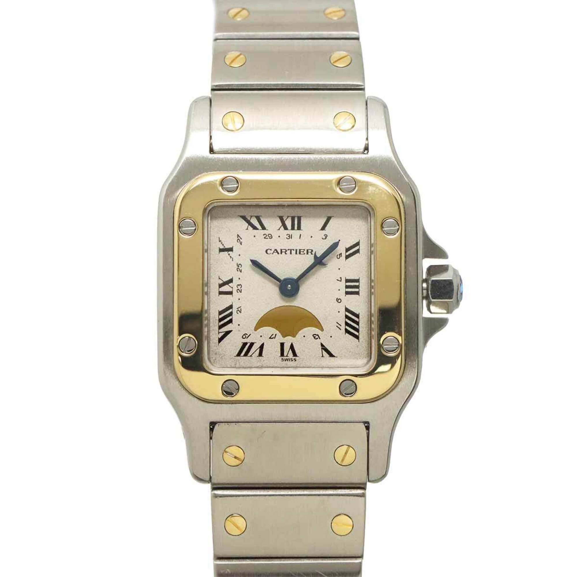 2000_c6bc8335-cf39-4fcc-aa58-6ffe321fd36c.jpg Cartier Santos Galbee SM Moon Phase 24mm Silver - Image 1