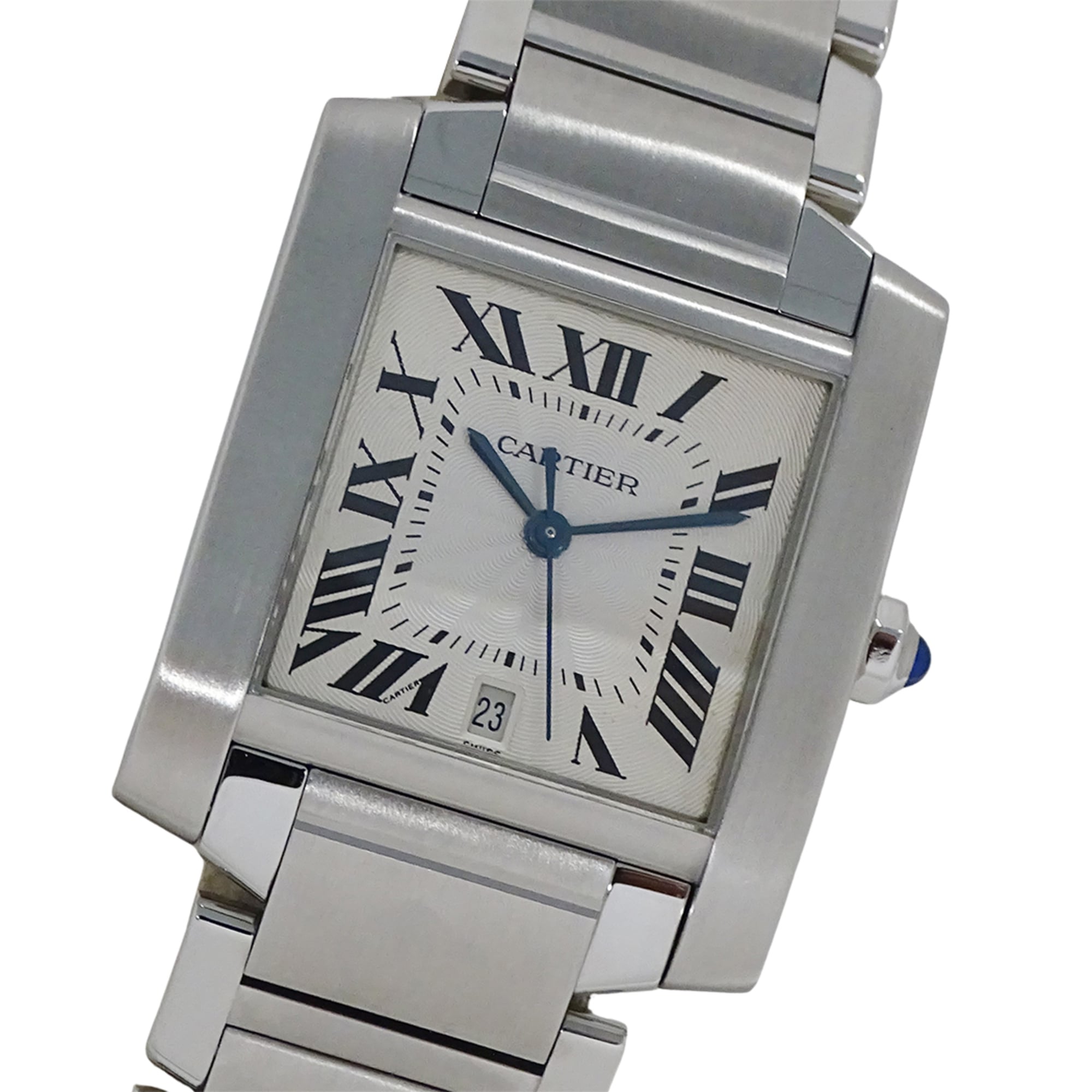 2000_ccf40bab-a0e0-4f57-9d06-b97b6127be0b.jpg Cartier Tank Française LM Date 28mm Silver - Image 1